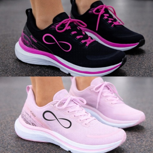 Kit 2 Pares Tênis Feminino Esportivo Caminhada Academia Envio Imediato